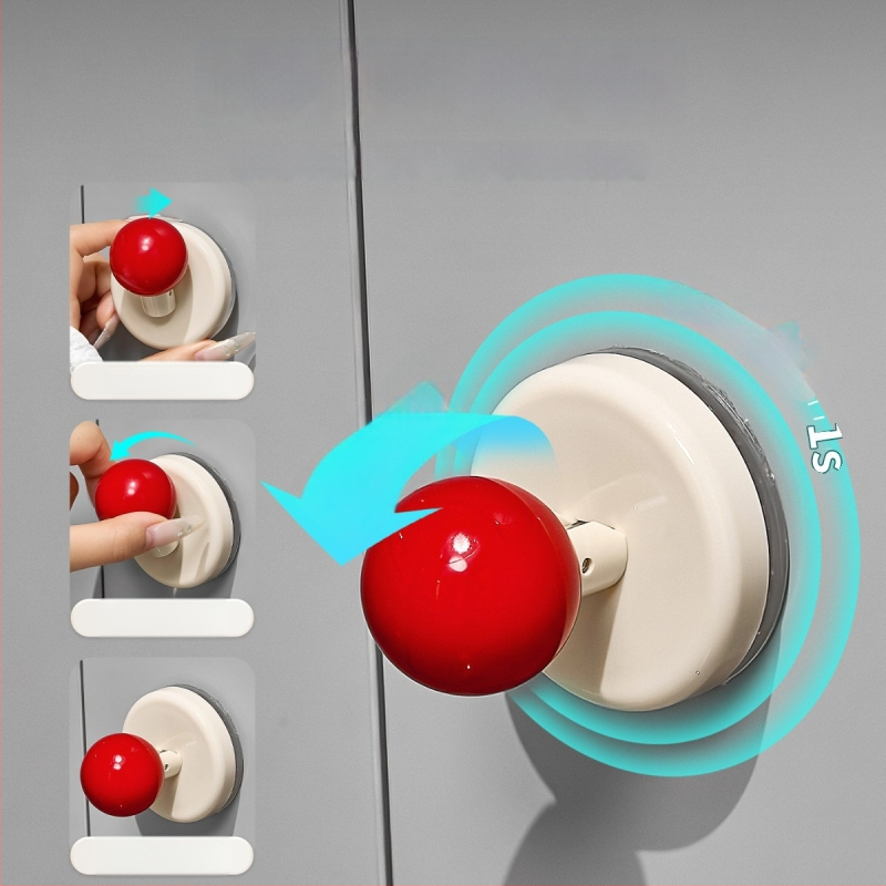 Дръжка за стъклени плъзгащи врати с вакуумна чашка — без пробиване, пластмасова, модел Ajd2025234