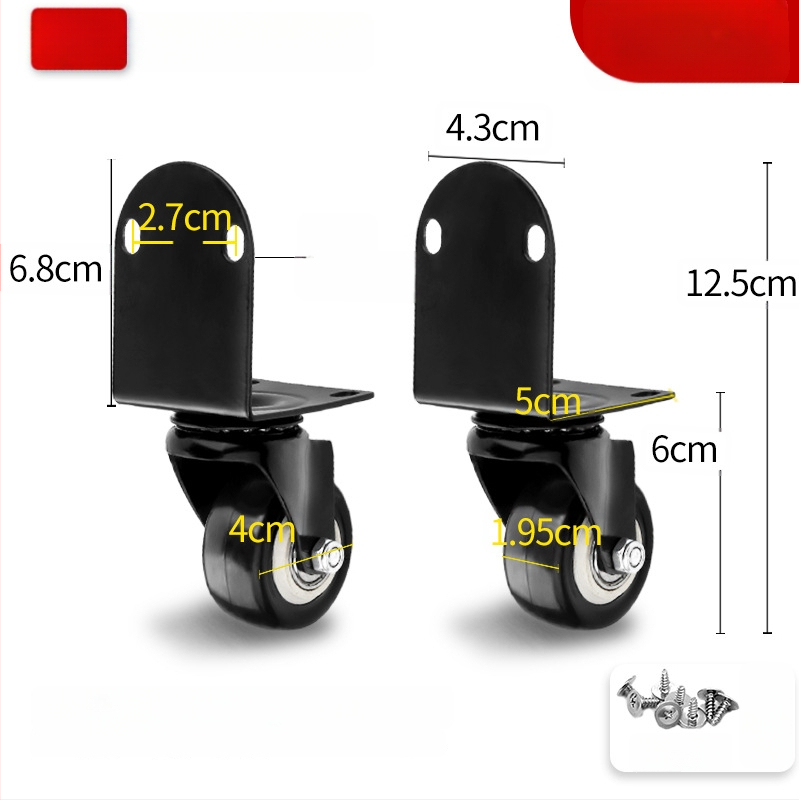 Ringing Roată direcțională din PU pentru valiză — rezistentă la uzură, suprafață din cauciuc, accesorii bagaje
