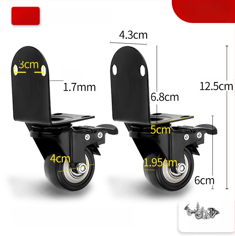 Ringing Roată direcțională din PU pentru valiză — rezistentă la uzură, suprafață din cauciuc, accesorii bagaje