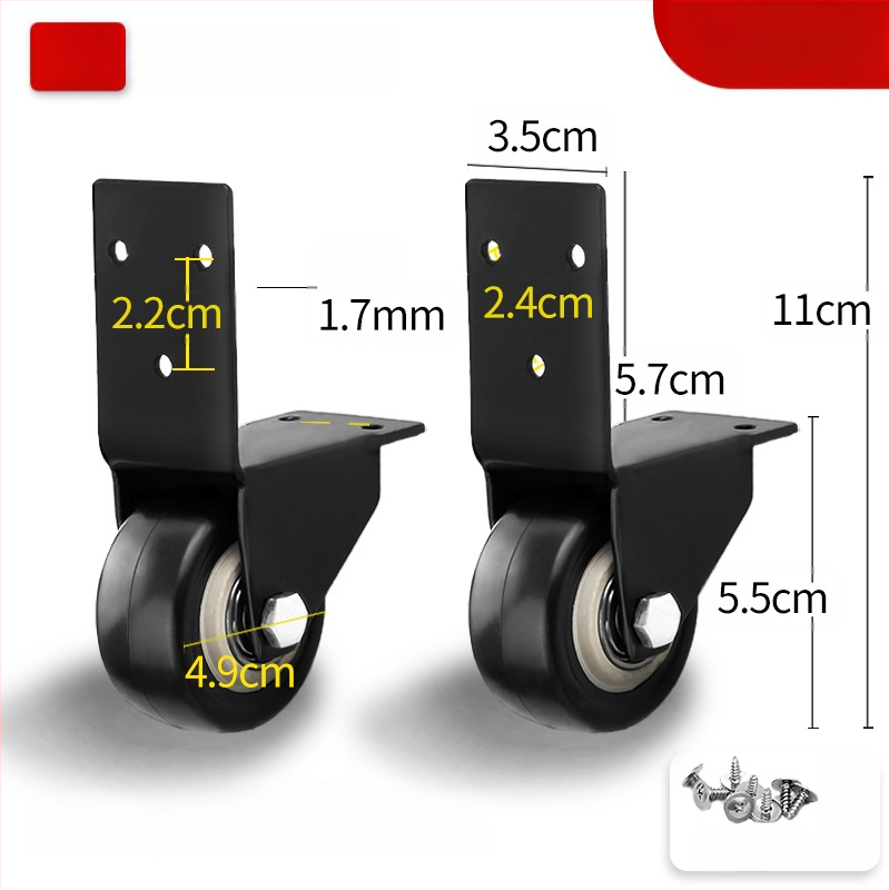 Ringing Roată direcțională din PU pentru valiză — rezistentă la uzură, suprafață din cauciuc, accesorii bagaje