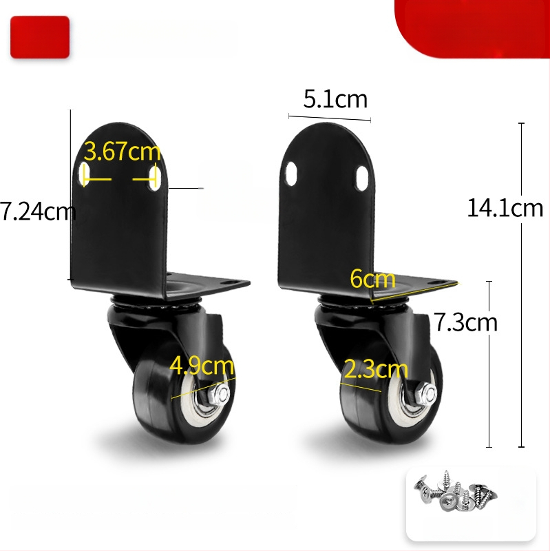 Ringing Roată direcțională din PU pentru valiză — rezistentă la uzură, suprafață din cauciuc, accesorii bagaje