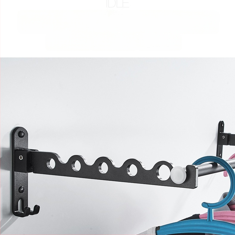 Стенно монтиран сгъваем сушилен прът за дрехи – алуминиева сплав, стил модерна простота, марка LGC