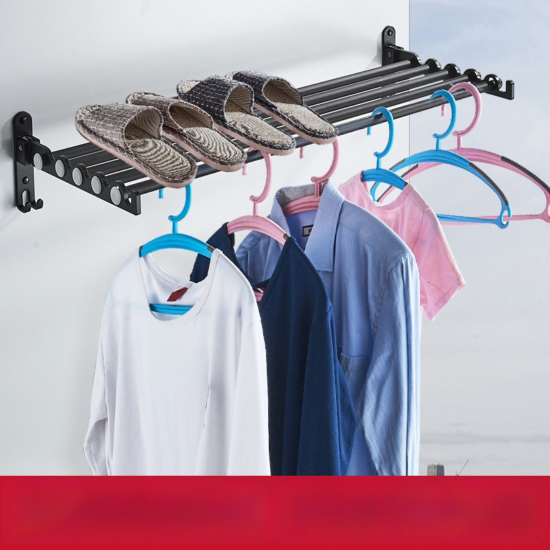 Стенно монтиран сгъваем сушилен прът за дрехи – алуминиева сплав, стил модерна простота, марка LGC