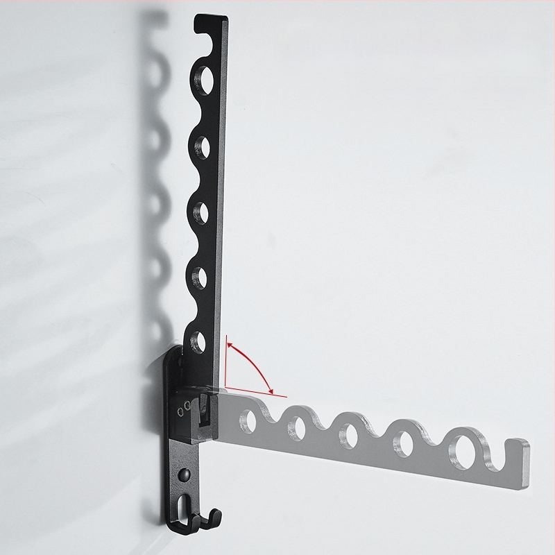 Стенно монтиран сгъваем сушилен прът за дрехи – алуминиева сплав, стил модерна простота, марка LGC