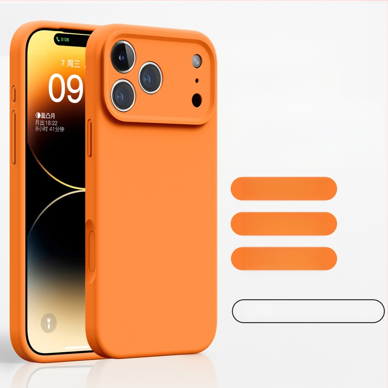 Maska za iPhone 17 Pro Max od tekućeg silikona, potpuno prekrivanje, zaštita od padova, stil japansko-korejski