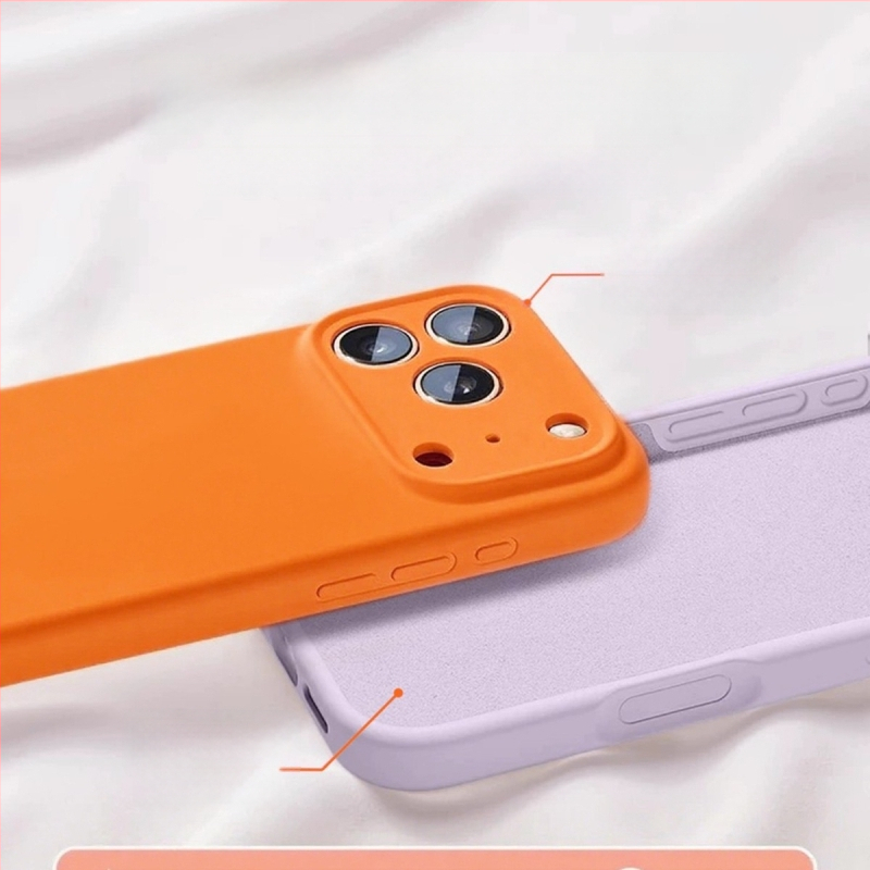 Maska za iPhone 17 Pro Max od tekućeg silikona, potpuno prekrivanje, zaštita od padova, stil japansko-korejski