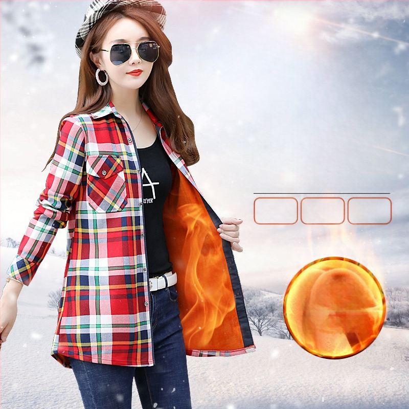 Női poliészter kockás ing, hosszú ujjak, négyzetes gallér, karcsú szabás