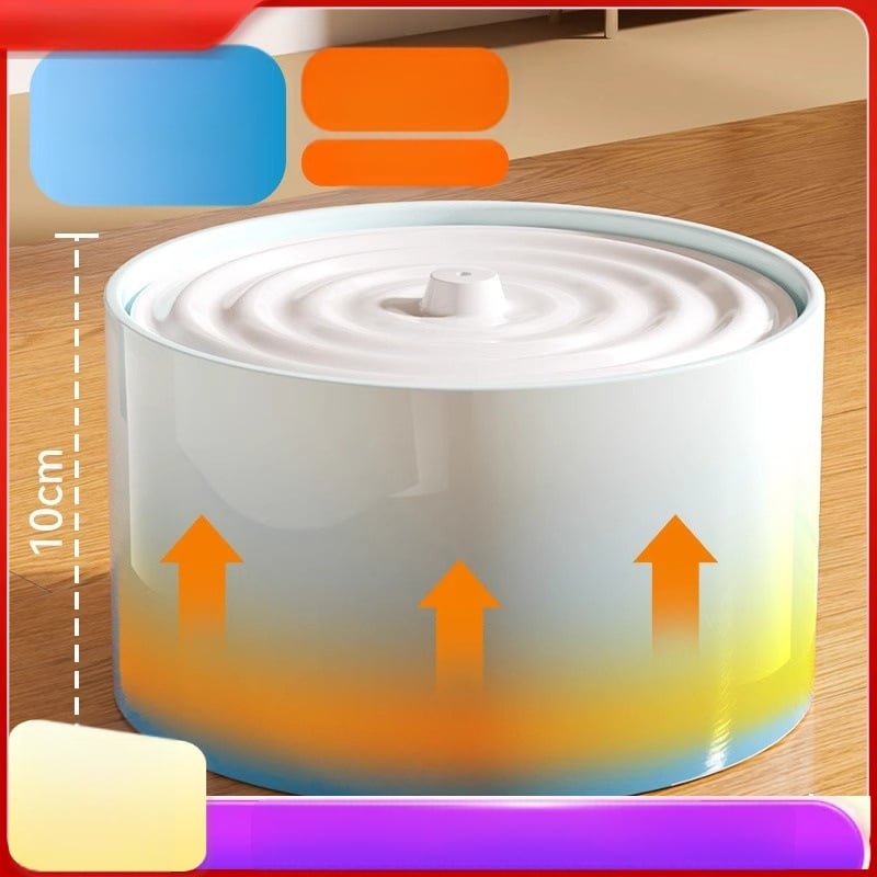 Керамичен диспенсър за вода за котки с постоянна температура и автоматично подаване на вода, капацитет 1,5 л, тегло 750 г