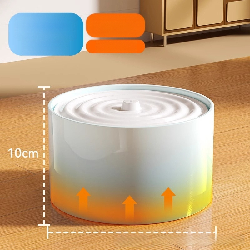 Керамичен диспенсър за вода за котки с постоянна температура и автоматично подаване на вода, капацитет 1,5 л, тегло 750 г