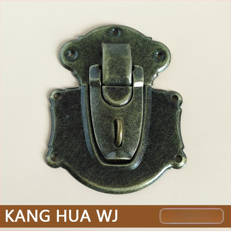 KHWJ Μεγάλη επίπεδη κλειδαριά K1403T για ξύλινα κουτιά και αποσκευές, μέταλλο, στυλ ελαφρύς πολυτελείας