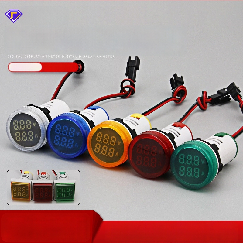 Μετρητής ρεύματος και τάσης με LED ψηφιακή οθόνη και διπλή ένδειξη