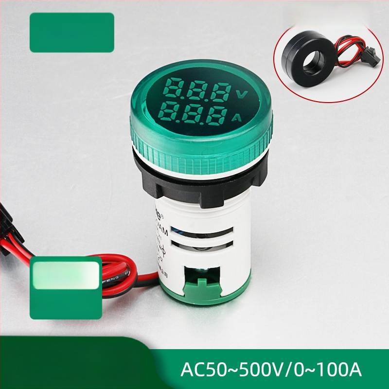 Μετρητής ρεύματος και τάσης με LED ψηφιακή οθόνη και διπλή ένδειξη