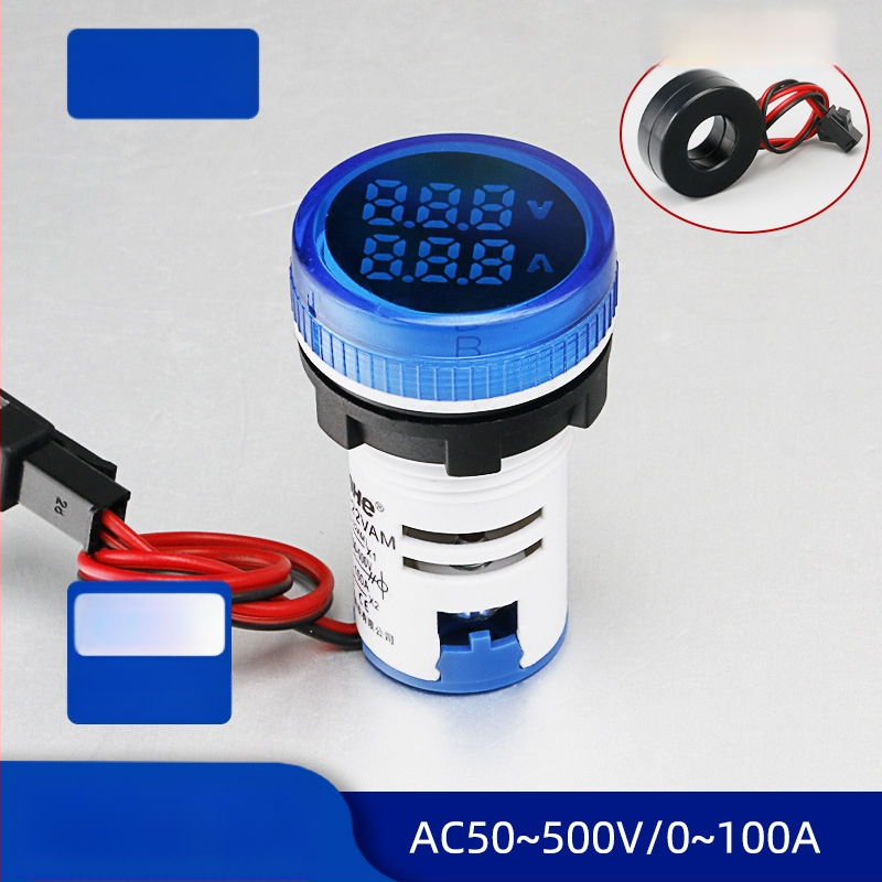 Μετρητής ρεύματος και τάσης με LED ψηφιακή οθόνη και διπλή ένδειξη