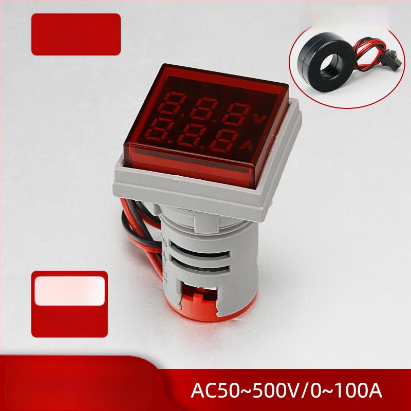 Μετρητής ρεύματος και τάσης με LED ψηφιακή οθόνη και διπλή ένδειξη