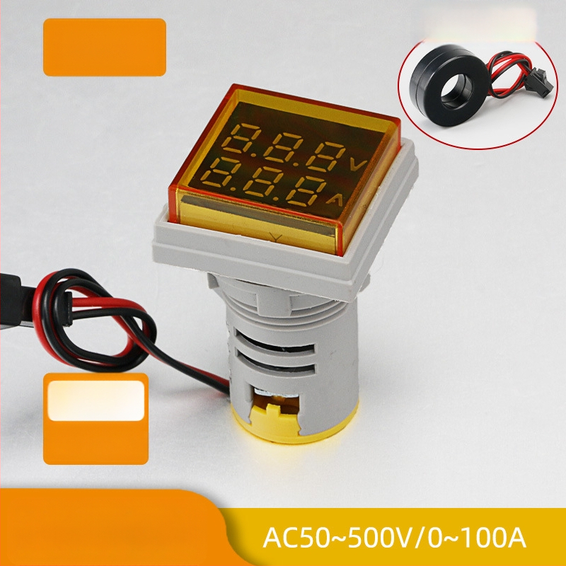 Μετρητής ρεύματος και τάσης με LED ψηφιακή οθόνη και διπλή ένδειξη