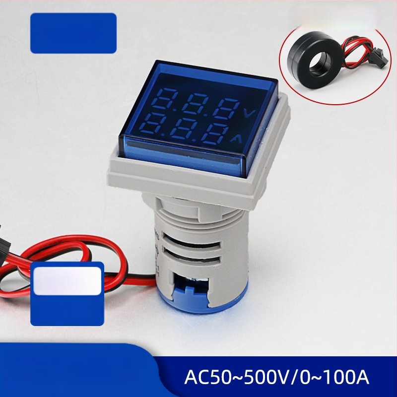 Μετρητής ρεύματος και τάσης με LED ψηφιακή οθόνη και διπλή ένδειξη