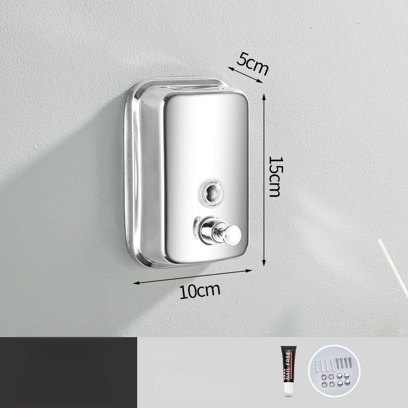 304 rozsdamentes acél szappanadagoló, falra szerelhető, kézi nyomásos működés, 200 g, Youtuo
