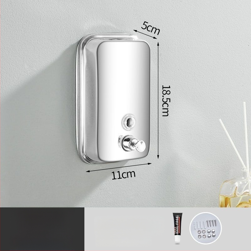 304 rozsdamentes acél szappanadagoló, falra szerelhető, kézi nyomásos működés, 200 g, Youtuo