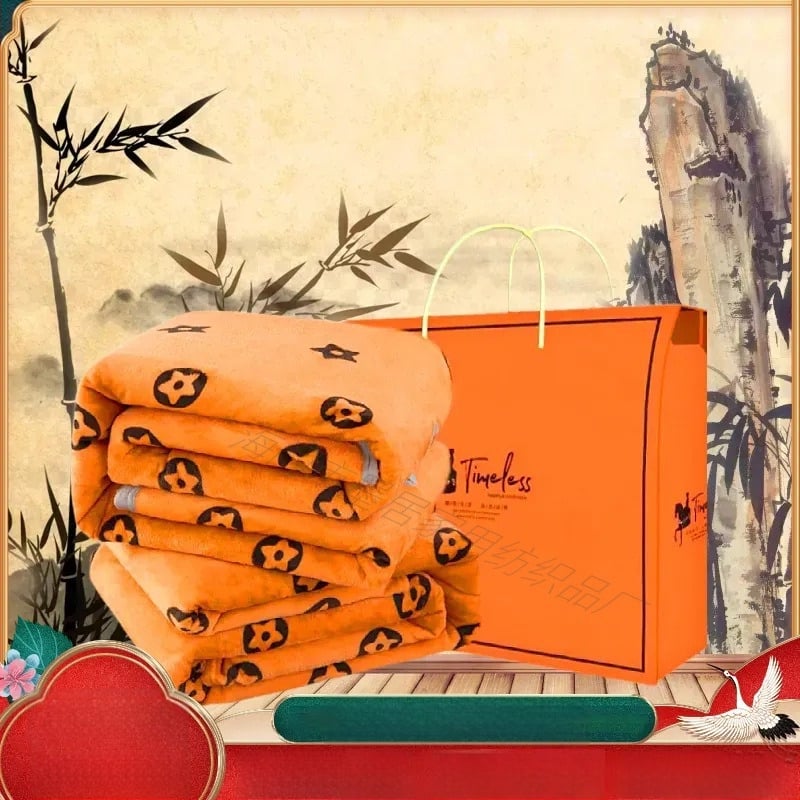 Moju pătură groasă din coral fleece – model geometric, poliester, 240 g, personalizabilă, primăvară-toamnă