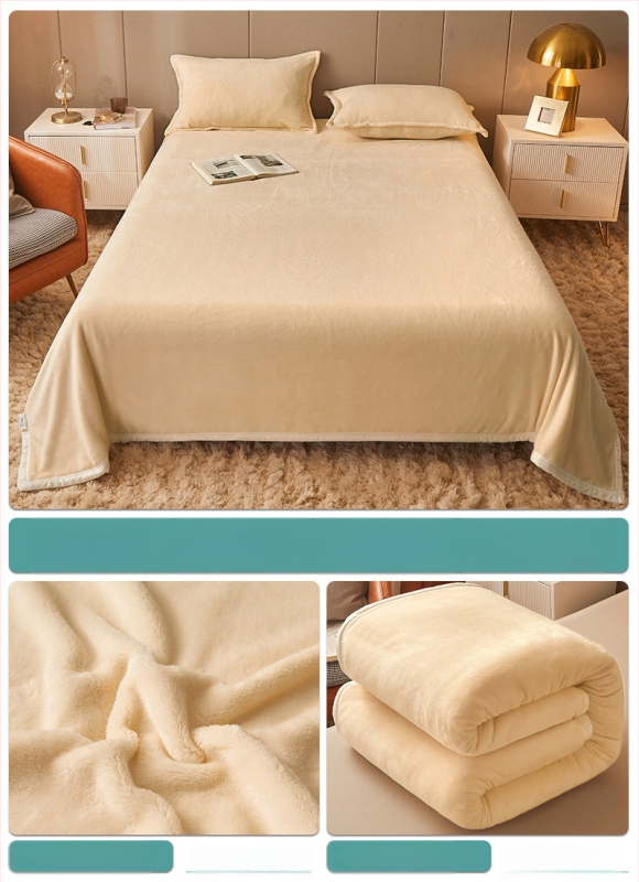 Pătură din fleece coral, culoare solidă, potrivită pentru primăvară și toamnă, personalizabilă, stil simplu și modern