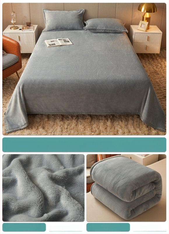 Pătură din fleece coral, culoare solidă, potrivită pentru primăvară și toamnă, personalizabilă, stil simplu și modern