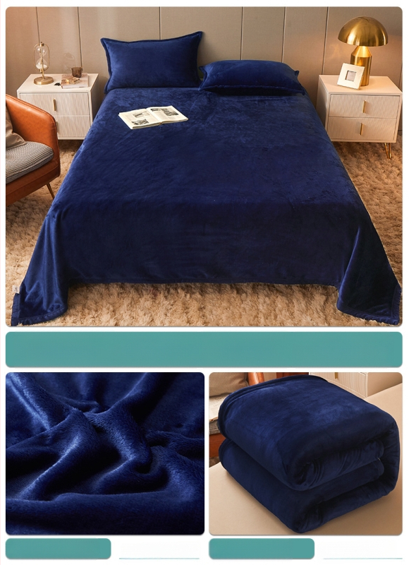 Pătură din fleece coral, culoare solidă, potrivită pentru primăvară și toamnă, personalizabilă, stil simplu și modern