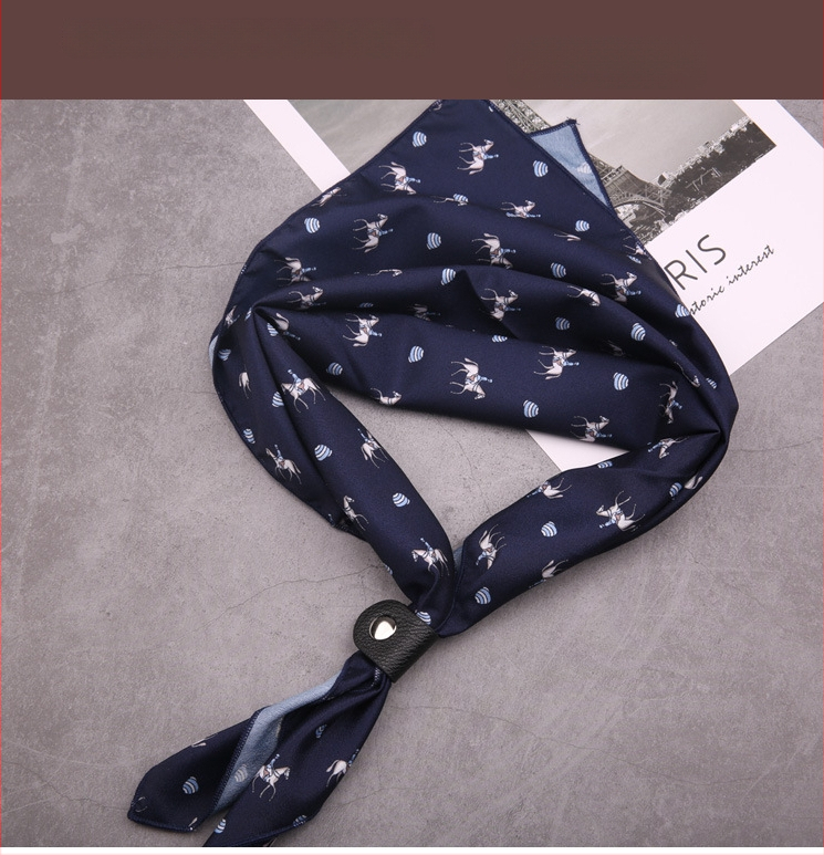Unisex kvadratni šal s retro jednostranim otiskom, britanski modni stil