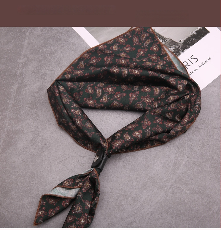 Unisex kvadratni šal s retro jednostranim otiskom, britanski modni stil