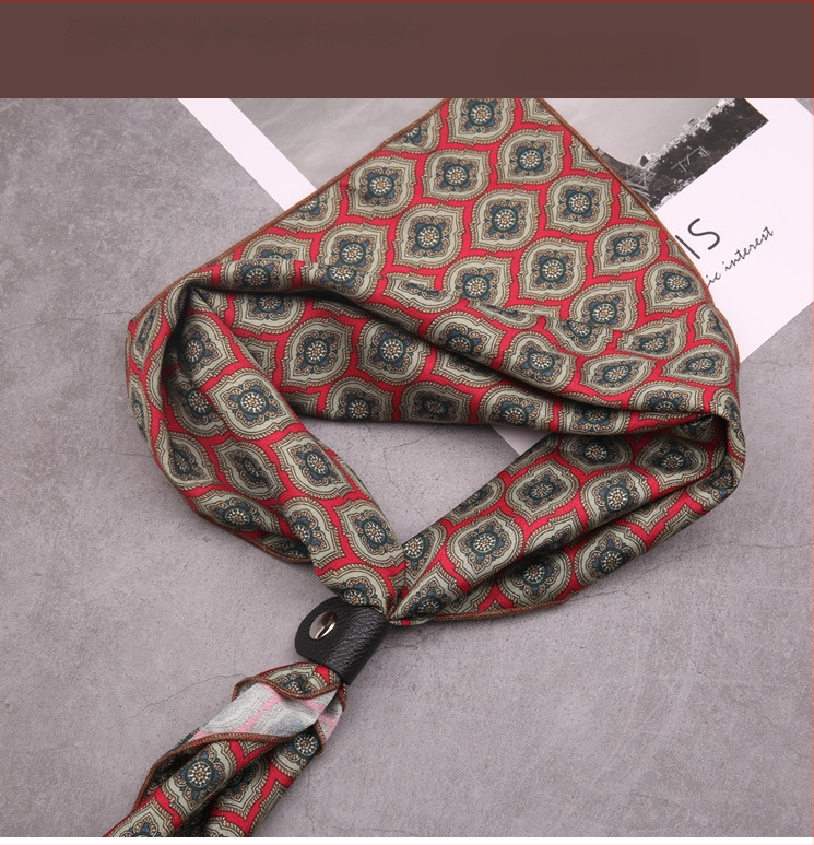 Unisex kvadratni šal s retro jednostranim otiskom, britanski modni stil