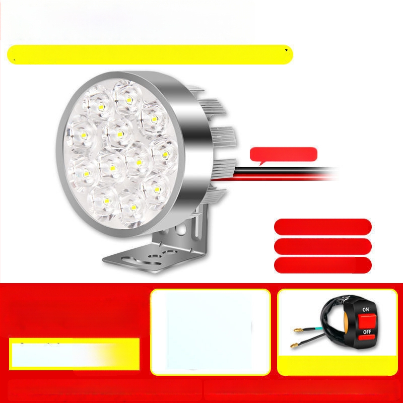 Žiarovka hlavného svetla motocykla pre elektrické vozidlá a trojkolesové vozidlá, refitovacie bodové svetlo, 1W, vonkajšie uchytenie, výmena žiarovky