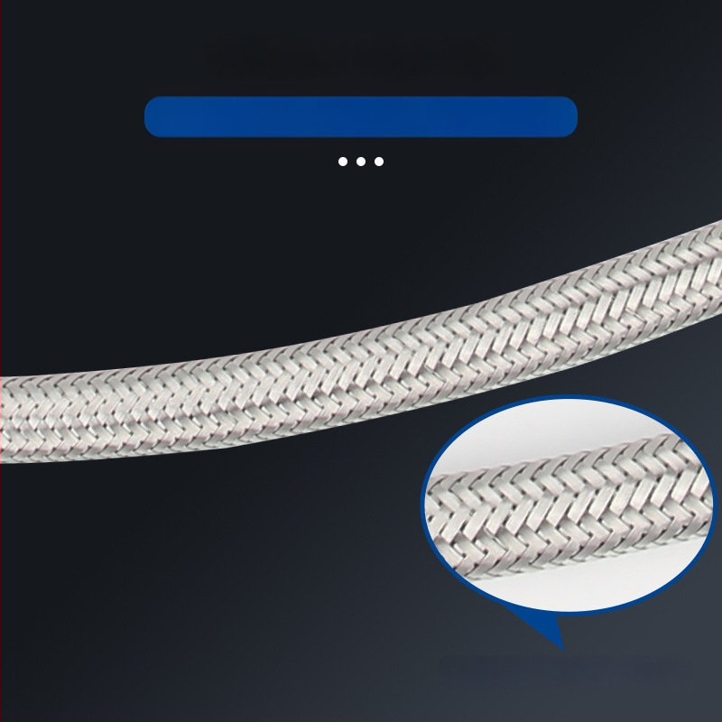 Bedi 304 nerezová opletená hadica na prívod vody pre batériu, závit, 0-100°C