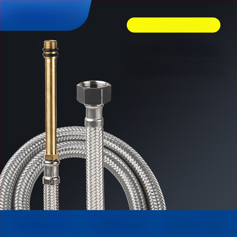 Bedi 304 nerezová opletená hadica na prívod vody pre batériu, závit, 0-100°C