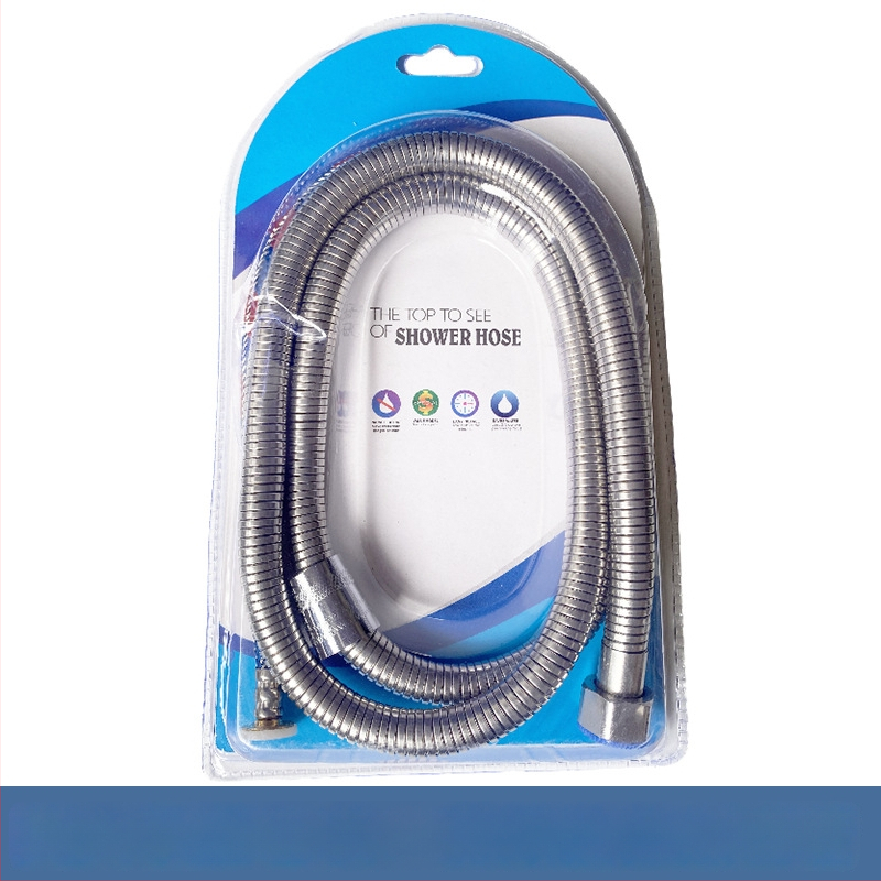 Nerezový sprchový hadič – zosilnený, odolný voči výbuchom, odolný voči vysokým teplotám, rýchle pripojenie, ručná inštalácia (Menovitý tlak 1.6 MPa; Materiál: nerezová oceľ; Konektory: nerezová oceľ)