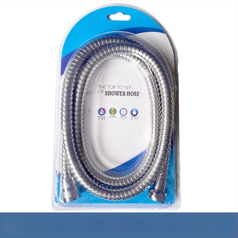 Nerezový sprchový hadič – zosilnený, odolný voči výbuchom, odolný voči vysokým teplotám, rýchle pripojenie, ručná inštalácia (Menovitý tlak 1.6 MPa; Materiál: nerezová oceľ; Konektory: nerezová oceľ)