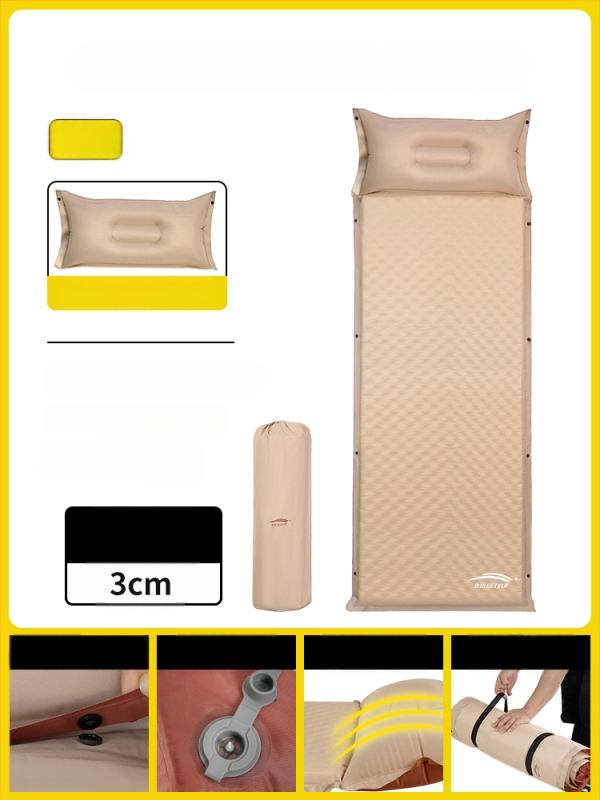 Αυτόματα φουσκώνεται αεροκρέβατο για υπαίθριο κάμπινγκ – φορητό στρώμα ύπνου για πάτωμα, επιφάνεια από συνθετικό ύφασμα