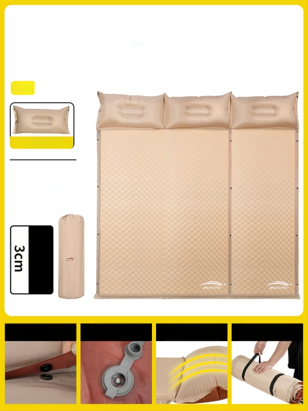 Αυτόματα φουσκώνεται αεροκρέβατο για υπαίθριο κάμπινγκ – φορητό στρώμα ύπνου για πάτωμα, επιφάνεια από συνθετικό ύφασμα