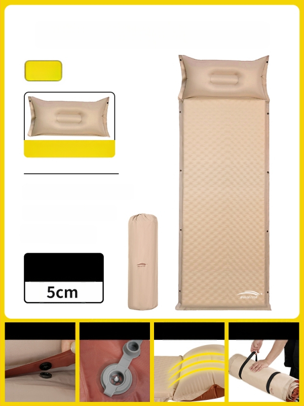 Αυτόματα φουσκώνεται αεροκρέβατο για υπαίθριο κάμπινγκ – φορητό στρώμα ύπνου για πάτωμα, επιφάνεια από συνθετικό ύφασμα