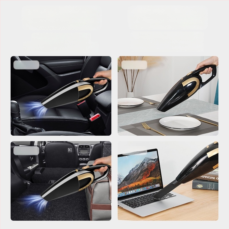 Aspirator portabil dual pentru casă și mașină, cu baterie reîncărcabilă, aspirare puternică (12V, 120W, 18000 Pa, 20 de minute autonomie, filtru HEPA)