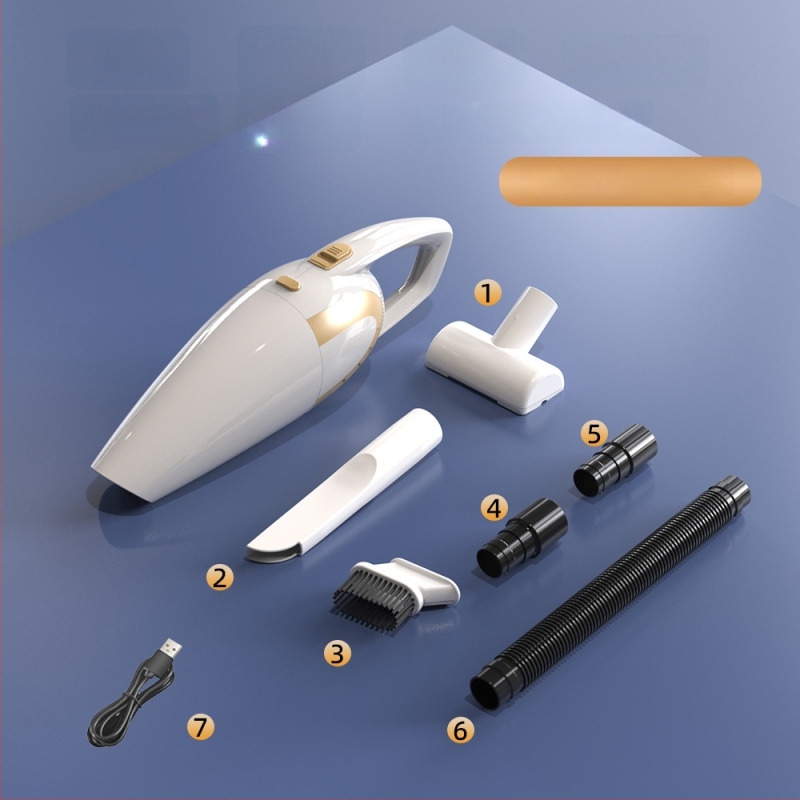 Aspirator portabil dual pentru casă și mașină, cu baterie reîncărcabilă, aspirare puternică (12V, 120W, 18000 Pa, 20 de minute autonomie, filtru HEPA)