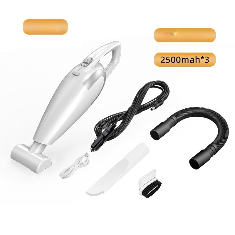 Aspirator portabil dual pentru casă și mașină, cu baterie reîncărcabilă, aspirare puternică (12V, 120W, 18000 Pa, 20 de minute autonomie, filtru HEPA)