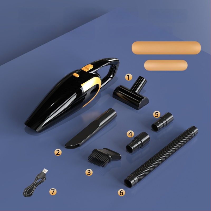 Aspirator portabil dual pentru casă și mașină, cu baterie reîncărcabilă, aspirare puternică (12V, 120W, 18000 Pa, 20 de minute autonomie, filtru HEPA)