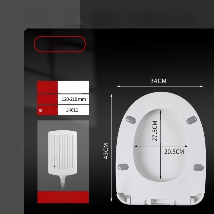 CE-tanúsítványú elektromos fűtésű vécéülés, hőmérséklet-szabályzás, UV-típus, azonnali fűtés, PP anyag