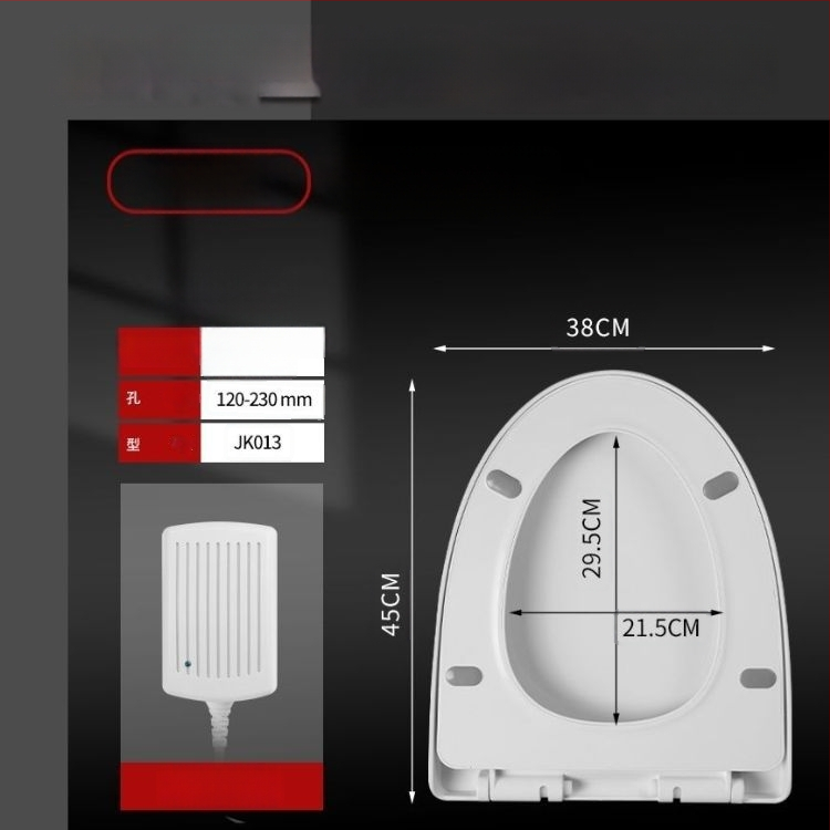 CE-tanúsítványú elektromos fűtésű vécéülés, hőmérséklet-szabályzás, UV-típus, azonnali fűtés, PP anyag