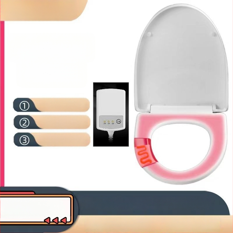 CE-tanúsítványú elektromos fűtésű vécéülés, hőmérséklet-szabályzás, UV-típus, azonnali fűtés, PP anyag