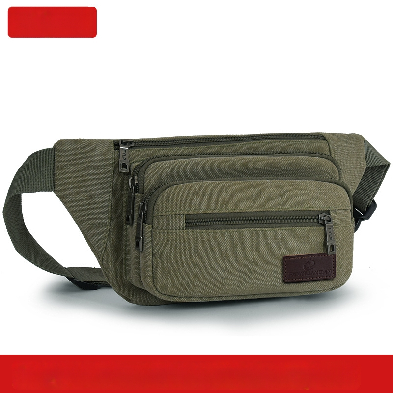 Férfi vászon övtáska, városi minimalist stílus, lélegző, ideális szabadidős utazásokhoz