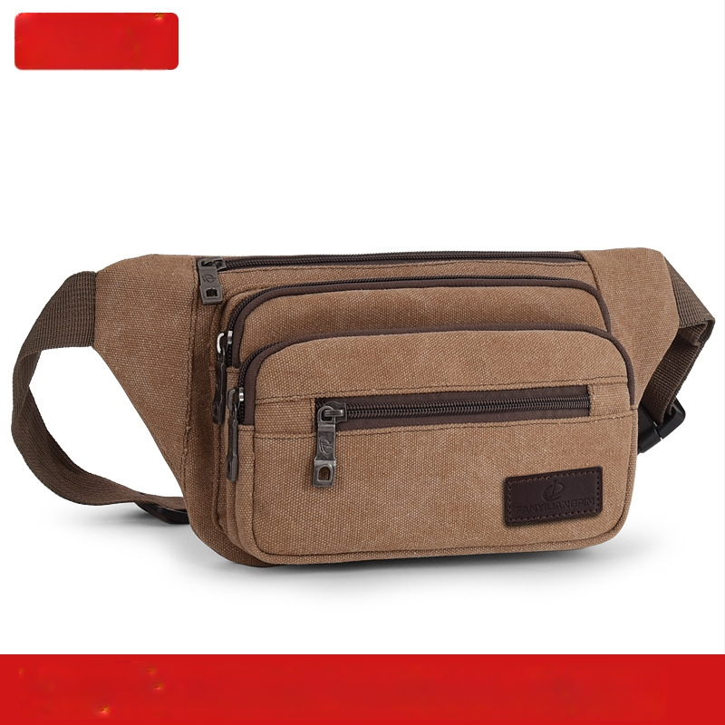 Férfi vászon övtáska, városi minimalist stílus, lélegző, ideális szabadidős utazásokhoz