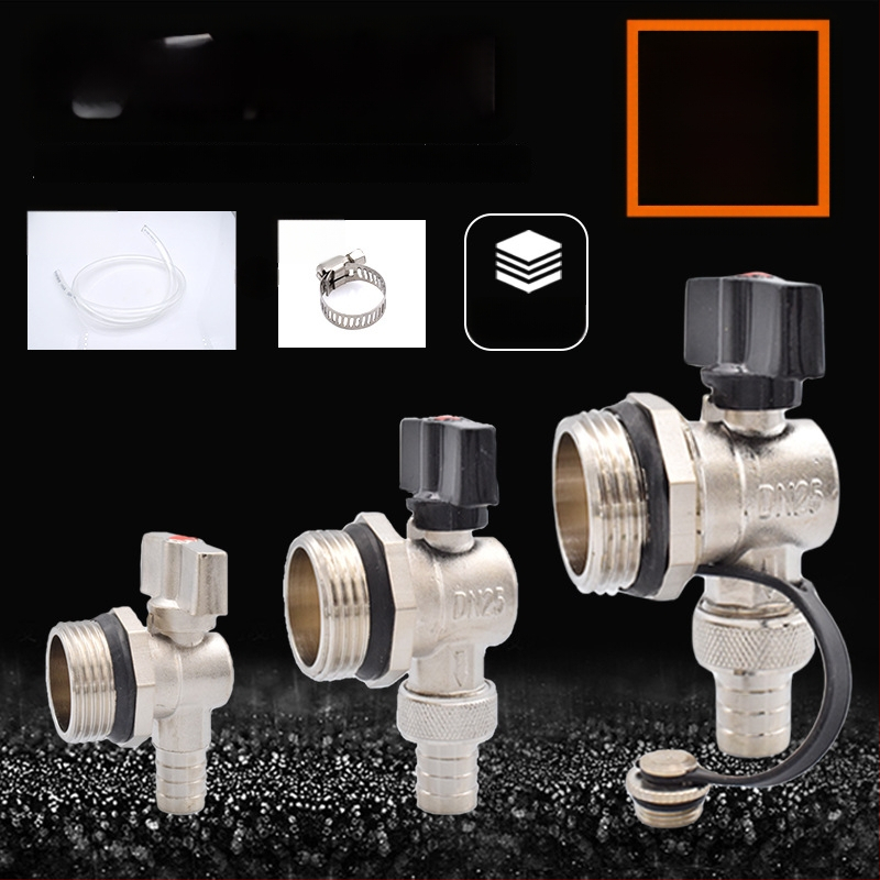 Meďový vypúšťací ventil pre geotermálne podlahové vykurovanie; celá meď; konštrukcia z meďe; určené na vypúšťanie