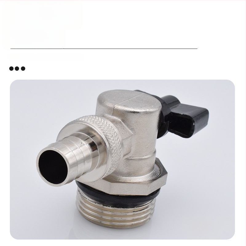 Meďový vypúšťací ventil pre geotermálne podlahové vykurovanie; celá meď; konštrukcia z meďe; určené na vypúšťanie