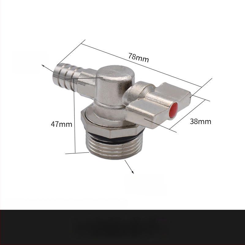 Meďový vypúšťací ventil pre geotermálne podlahové vykurovanie; celá meď; konštrukcia z meďe; určené na vypúšťanie