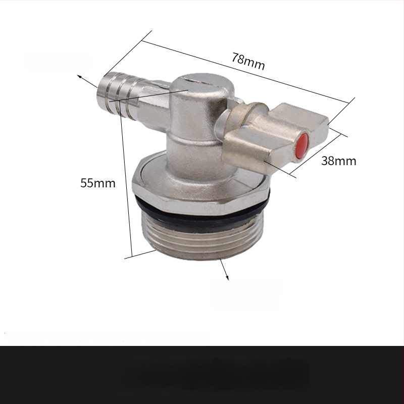 Meďový vypúšťací ventil pre geotermálne podlahové vykurovanie; celá meď; konštrukcia z meďe; určené na vypúšťanie